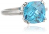 Sterling Silver Square Briolette Cut Colored Cubic Zirconia Ring