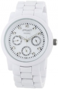 Sprout Women's ST5011MPWT Eco-Friendly Diamond Accented White Resin Bracelet Watch Sprout Women's ST5011MPWT Eco-Friendly Diamond Accented White Resin Bracelet Watch
