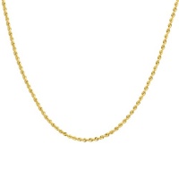 Duragold Men's 14k Yellow Gold Hollow Diamond-Cut Rope Chain Necklace (2.5mm), 20 Duragold Men's 14k Yellow Gold Hollow Diamond-Cut Rope Chain Necklace (2.5mm), 20