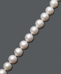 For a classic look that will last a lifetime - add Belle de Mer's simple strand of cultured freshwater pearls (7-8 mm). Crafted in 14k gold. Approximate length: 7-1/2 inches. For a classic look that will last a lifetime - add Belle de Mer's simple strand of cultured freshwater pearls (7-8 mm). Crafted in 14k gold. Approximate length: 7-1/2 inches.