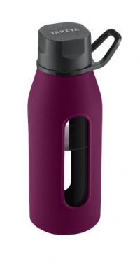Takeya Classic Glass Water Bottle with Silicone Sleeve, Black/Purple, 16-1/2-Ounce Takeya Classic Glass Water Bottle with Silicone Sleeve, Black/Purple, 16-1/2-Ounce