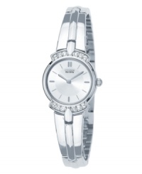 Clean, simple lines and sparkling crystals make this watch from Citizen an easy choice for feminine style. Clean, simple lines and sparkling crystals make this watch from Citizen an easy choice for feminine style.