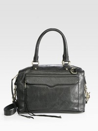 This classic and iconic style made in luxurious leather is perfect for all your essentials.Double top handles, 7½ dropDetachable shoulder strap, 19 dropTop zip closureProtective metal feetOne outside zip pocket under flapOne inside zip pocketTwo inside open pocketsCotton lining12½W X 7½H X 6½DImported This classic and iconic style made in luxurious leather is perfect for all your essentials.Double top handles, 7½ dropDetachable shoulder strap, 19 dropTop zip closureProtective metal feetOne outside zip pocket under flapOne inside zip pocketTwo inside open pocketsCotton lining12½W X 7½H X 6½DImported