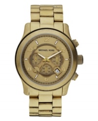 An allover bronze tone makes this chronograph watch from Michael Kors a fantastic alternative. An allover bronze tone makes this chronograph watch from Michael Kors a fantastic alternative.