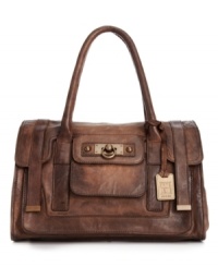 Add a vintage vibe to your accessories arsenal with this antiqued leather design from Frye that's at once refined and free-spirited. The well-organized interior provides plenty of pockets and compartments, so your everyday essentials are always easily at hand. Add a vintage vibe to your accessories arsenal with this antiqued leather design from Frye that's at once refined and free-spirited. The well-organized interior provides plenty of pockets and compartments, so your everyday essentials are always easily at hand.