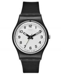 A classic every day Swatch watch in black and white, from the Something New collection. A classic every day Swatch watch in black and white, from the Something New collection.