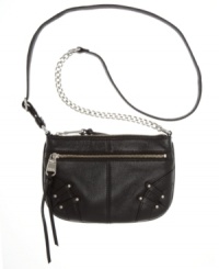 City girl chic, this must-have mini by Marc New York adds some urban edge to whatever you wear. Butter-soft leather is outfitted with chain-link details and stud accents, for a look that's effortlessly on trend. City girl chic, this must-have mini by Marc New York adds some urban edge to whatever you wear. Butter-soft leather is outfitted with chain-link details and stud accents, for a look that's effortlessly on trend.