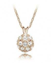 Fashionable Gold Tone Swarovski Crystal Disco Ball Beads Charm Pendant Necklace Fashionable Gold Tone Swarovski Crystal Disco Ball Beads Charm Pendant Necklace