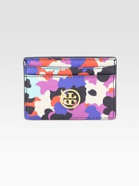 Stay neat and organized while on-the-go with this pretty mini card case of coated canvas, topped off with a signature medallion. 4 credit card slotsFully lined4W X 2¾H X ¼DImported Stay neat and organized while on-the-go with this pretty mini card case of coated canvas, topped off with a signature medallion. 4 credit card slotsFully lined4W X 2¾H X ¼DImported