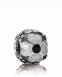 Shiny colored enamel and oxidized sterling silver come together in a beautiful daisy charm from PANDORA. Shiny colored enamel and oxidized sterling silver come together in a beautiful daisy charm from PANDORA.