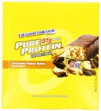Pure Protein High Protein Bar, Chocolate Peanut Butter, 2.75-Ounce Bars (Pack of 12) Pure Protein High Protein Bar, Chocolate Peanut Butter, 2.75-Ounce Bars (Pack of 12)