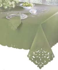Homewear Cutwork and Embroidery 70-Inch Round Tablecloth, Sage Homewear Cutwork and Embroidery 70-Inch Round Tablecloth, Sage