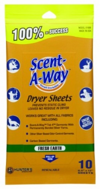 Hunter's Specialties Scent-A-Way Earth Dryer Sheets