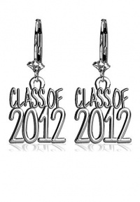 Small Class of 2010 Reunion Earrings, 11mm in 14K White Gold Small Class of 2010 Reunion Earrings, 11mm in 14K White Gold