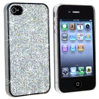 Silver Bling Rubber Hard Skin Cover Case for AT&T iPhone 4 G Silver Bling Rubber Hard Skin Cover Case for AT&T iPhone 4 G