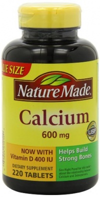 Nature Made Calcium 600 Mg, with Vitamin D3, Value Size, 220-Count Nature Made Calcium 600 Mg, with Vitamin D3, Value Size, 220-Count
