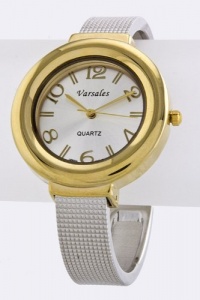 Fashion Jewelry - ROUND CASE CUFF WATCH- By Fashion Destination | Free Shipping (Gold/Silver) Fashion Jewelry - ROUND CASE CUFF WATCH- By Fashion Destination | Free Shipping (Gold/Silver)