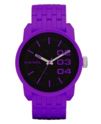 Hot off the presses! This vibrant unisex watch from Diesel glams up your weekend look. Hot off the presses! This vibrant unisex watch from Diesel glams up your weekend look.