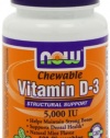 Now Foods Vitamin D-3 5000 Iu Chewable, Mint, 120-Count