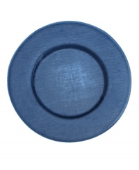 In a deep blue hue to complement the country blooms of Farmhouse Touch dinnerware, the Verona charger from Villeroy & Boch's serveware and serving dishes collection adds depth and interest to your table in textured glass. In a deep blue hue to complement the country blooms of Farmhouse Touch dinnerware, the Verona charger from Villeroy & Boch's serveware and serving dishes collection adds depth and interest to your table in textured glass.