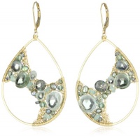 Dana Kellin Aqua Mix Dramatic Aqua Mix Encrusted Teardrop Earrings