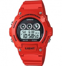 Casio #W214HC-4AV Men's Red Chronograph Alarm LCD Digital Sports Watch Casio #W214HC-4AV Men's Red Chronograph Alarm LCD Digital Sports Watch