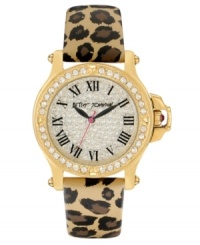 The fiercest watch in the accessory kingdom: this playful Betsey Johnson watch features leopard prints and crystal accents. The fiercest watch in the accessory kingdom: this playful Betsey Johnson watch features leopard prints and crystal accents.
