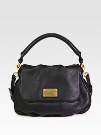 Supple pebbled leather bag with dual straps that can be worn across the body or along the shoulder for a truly versatile style.Top handle, 4½ dropAdjustable shoulder strap, 19 dropMagnetic flap closureTwo inside pocketsOne inside zip pocketFully lined13W X 11H X 4½DImported Supple pebbled leather bag with dual straps that can be worn across the body or along the shoulder for a truly versatile style.Top handle, 4½ dropAdjustable shoulder strap, 19 dropMagnetic flap closureTwo inside pocketsOne inside zip pocketFully lined13W X 11H X 4½DImported