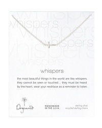Dogeared's classic Whisper Cross miniature charm necklace is this season's elegant, versatile accessory. Dogeared's classic Whisper Cross miniature charm necklace is this season's elegant, versatile accessory.