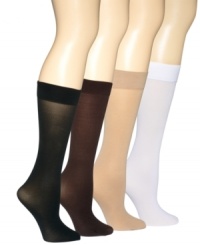 Classic comfort. These ultra-smooth, opaque trouser socks from Berkshire feature soft, stretch microfiber and a no-bind band that allows daylong wear without a worry. Perfect under dress pants or jeans in an assortment of neutral shades. Classic comfort. These ultra-smooth, opaque trouser socks from Berkshire feature soft, stretch microfiber and a no-bind band that allows daylong wear without a worry. Perfect under dress pants or jeans in an assortment of neutral shades.