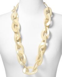 The 60's-inspired look of this bone-colored disc necklace from Kenneth Jay Lane makes it a Mod-chic way to punctuate every outfit. It's vintage perfect with this season's punchiest prints and a pair of platforms. The 60's-inspired look of this bone-colored disc necklace from Kenneth Jay Lane makes it a Mod-chic way to punctuate every outfit. It's vintage perfect with this season's punchiest prints and a pair of platforms.