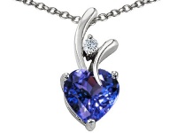 Original Star K(tm) Simulated Heart Shaped 8mm Tanzanite Pendant LIFETIME WARRANTY Original Star K(tm) Simulated Heart Shaped 8mm Tanzanite Pendant LIFETIME WARRANTY