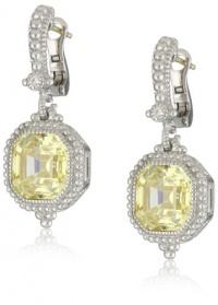Judith Ripka Estate Estate Ascher Cut Stone Canary Drop Earrings Judith Ripka Estate Estate Ascher Cut Stone Canary Drop Earrings