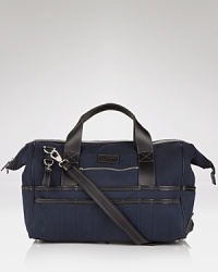 For business trips or pleasure, this versatile duffel offers sleek design details in a traditional silhouette - it's your new go-to travel bag. For business trips or pleasure, this versatile duffel offers sleek design details in a traditional silhouette - it's your new go-to travel bag.