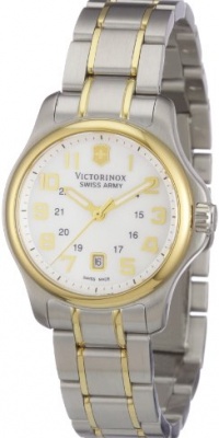 Victorinox Swiss Army Women's 241459 Officers XS Two-Tone Mother-Of-Pearl Dial Watch Victorinox Swiss Army Women's 241459 Officers XS Two-Tone Mother-Of-Pearl Dial Watch