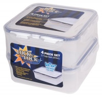 Lock & Lock Shrink-wrap 3.7 Cup Square Value 2 Pack Storage Lock & Lock Shrink-wrap 3.7 Cup Square Value 2 Pack Storage