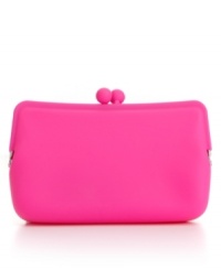 Fun, functional and durable, this silicone cosmetic case comes in a range of hot hues and seals with a kiss (clasp). Part of our new & exciting one-stop gift shop. Fun. Magical. Finds. Creatively boxed. Ready to give. Fun, functional and durable, this silicone cosmetic case comes in a range of hot hues and seals with a kiss (clasp). Part of our new & exciting one-stop gift shop. Fun. Magical. Finds. Creatively boxed. Ready to give.