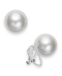 Looking for subtle sophistication? These glass pearl (10mm) earrings from Lauren Ralph Lauren are timeless and graceful. Clip-on backing for non-pierced ears. Set in silver tone mixed metal. Looking for subtle sophistication? These glass pearl (10mm) earrings from Lauren Ralph Lauren are timeless and graceful. Clip-on backing for non-pierced ears. Set in silver tone mixed metal.