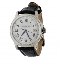 Raymond Weil Unisex 5678-STC-00300 Tradition Stainless Steel Case Black Leather Strap with Crocodile Pattern Watch Raymond Weil Unisex 5678-STC-00300 Tradition Stainless Steel Case Black Leather Strap with Crocodile Pattern Watch