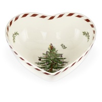 Spode Christmas Tree Peppermint Heart Bowl, 8-Inch Spode Christmas Tree Peppermint Heart Bowl, 8-Inch