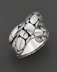 From the Kali collection, a sterling twist ring inspired by molten lava, designed by John Hardy. From the Kali collection, a sterling twist ring inspired by molten lava, designed by John Hardy.