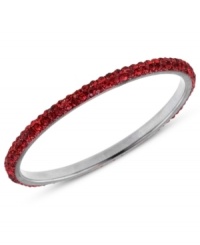 Make the day a red-letter one with this bangle bracelet from 2028. Crafted from silver-tone mixed metal, the bracelet dazzles with siam-tone glass stones for a stylish touch. Approximate diameter: 3 inches. Make the day a red-letter one with this bangle bracelet from 2028. Crafted from silver-tone mixed metal, the bracelet dazzles with siam-tone glass stones for a stylish touch. Approximate diameter: 3 inches.