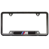 BMW Carbon Fiber Look License Plate Frame with M Logo BMW Carbon Fiber Look License Plate Frame with M Logo