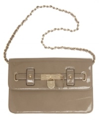 Give your style some posh appeal with this sleek shoulder bag from AK Anne Klein. Luxe, golden hardware and chic chain-link detail are instantly eye-catching, while the interior is perfectly sized to meet your day-to-night demands. Give your style some posh appeal with this sleek shoulder bag from AK Anne Klein. Luxe, golden hardware and chic chain-link detail are instantly eye-catching, while the interior is perfectly sized to meet your day-to-night demands.