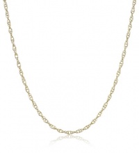 14k Yellow Gold Light Rope Chain Necklace, 15 14k Yellow Gold Light Rope Chain Necklace, 15