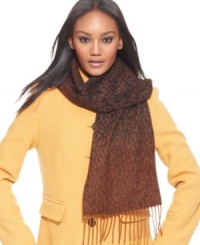 Dial up the fierce factor with your winter accessorizing with this plush, animal print scarf from Cejan that will lend an exotic look to your everyday ensemble. Dial up the fierce factor with your winter accessorizing with this plush, animal print scarf from Cejan that will lend an exotic look to your everyday ensemble.