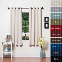 Beige Grommet Top Thermal Insulated Blackout Curtain 63 Length 1 Pair - GT Beige Grommet Top Thermal Insulated Blackout Curtain 63 Length 1 Pair - GT
