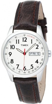 Timex Men's T2N228 Elevated Classics Dress Brown Leather Strap Watch Timex Men's T2N228 Elevated Classics Dress Brown Leather Strap Watch