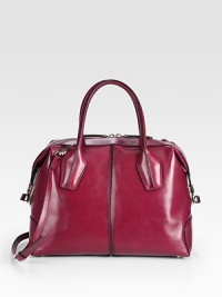 A roomy carryall with seam details in smooth leather with a convenient detachable strap.Double top handles, 4½ dropDetachable adjustable shoulder strap, 18-20 dropTop zip closureOne inside zip pocketFully lined13W X 10½H X 6DMade in Italy A roomy carryall with seam details in smooth leather with a convenient detachable strap.Double top handles, 4½ dropDetachable adjustable shoulder strap, 18-20 dropTop zip closureOne inside zip pocketFully lined13W X 10½H X 6DMade in Italy