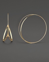 Get flirty with Lana Jewelry's cute hoops. With an endless closure and sleek front split, these 14 Kt. gold earrings add just the right amount of shine to your style. Designed by Lana. Get flirty with Lana Jewelry's cute hoops. With an endless closure and sleek front split, these 14 Kt. gold earrings add just the right amount of shine to your style. Designed by Lana.